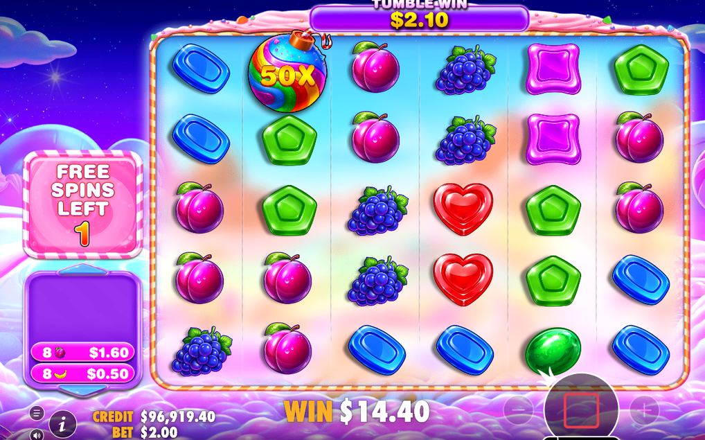 Free Spins-läge med antal återstående gratisspinn