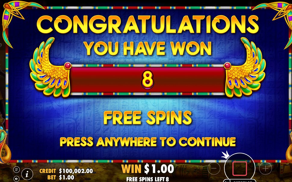 Bonusrundans rutnät i Free Spins-läge
